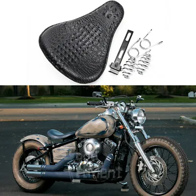 $79.56 • Buy Black Alligator Motorcycle Solo Seat For Yamaha V-Star 650 950 1100 1300 Custom