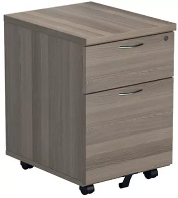 Jemini 2 Drawer Mobile Pedestal 404x500x595mm Grey Oak KF78943 • £210.66