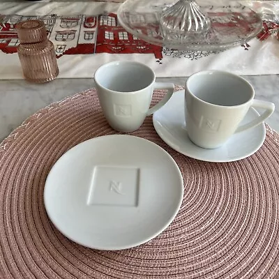 2 X  Nespresso Collection White Lungo Cup  & Saucer • $30