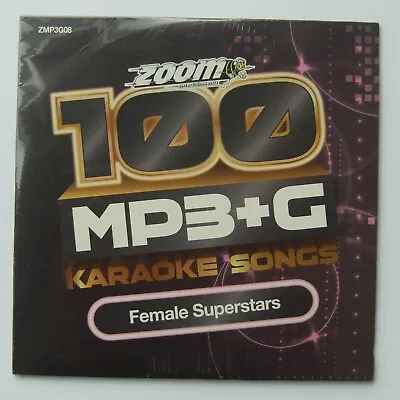 Zoom Karaoke MP3+G On DVD-ROM Disc - Female Superstars - 100 Karaoke Songs • £6.95