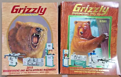 2 GRIZZLY CATALOGS 2015 & 2021 Woodworking Metalworking Machinery Industrial • $10