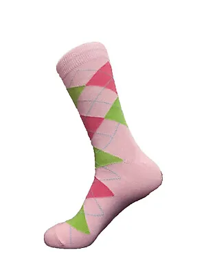 Men's Argyle Groomsmen Dress Crew Socks For Suit Mid Calf - Cute Funky Colorful  • $8