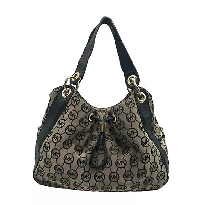 Michael Kors Black And Tan Monogram Ludlow Shoulder Bag • $60