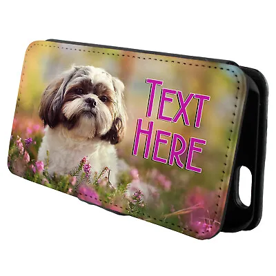 Personalised Shih Tzu IPhone Case Custom Pet Dog Flip Phone Cover Wallet KS168 • £12.95