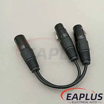 3-Pin XLR Male Plug To Dual 2 Female Jack Mic DJ Cable Y Splitter Adaptor New US • $7.10