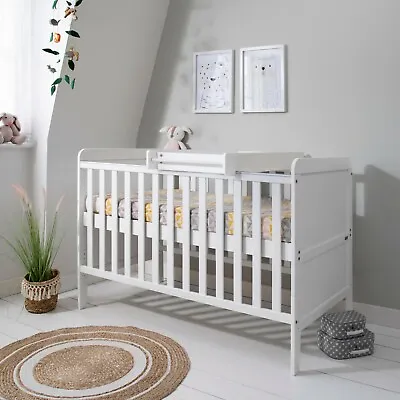 Tutti Bambini Rio Cot Bed In White With Cot Top Changer Mattress And Delivery • £209.95
