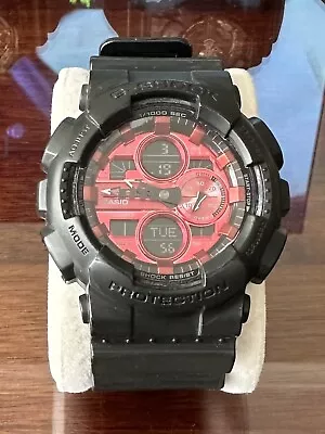 Casio G Shock GA-140 “Jukebox” Watch. Adrenaline Red • $95