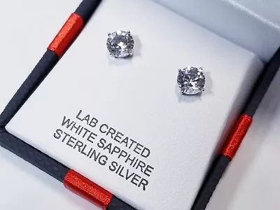 2.5 CT.T.W. Lab-Created White Sapphire Stud Earrings In Sterling Silver • $9.95