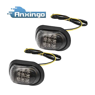 2x Motorcycle 9 LED Flush Mount Turn Signals Indicators Blinker Light Amber 12V • $8.97