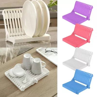 £9.89 • Buy Organizer Bowl Plate Kitchen Accessories Dish Organizer Holder Foldable Rack
