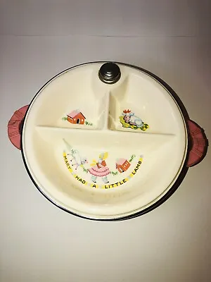 Vintage Baby Warming Dish 1940’s Bartsch Mfr Co Chrome Plated  • £20.89