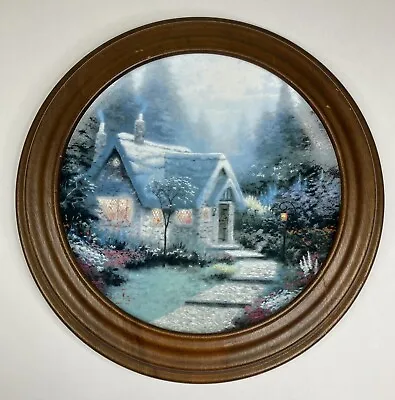 Thomas Kinkade “Cedar Nook Cottage” Plate Framed By Van Hygan & Smythe • $24.99