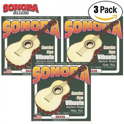 3-PACK Sonora SN250 Nylon Cuerdas Para Vihuela Strings - Made In USA • $25.99