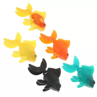 5 Pcs Artificial Lifelike Plastic Fish Moving Floating Goldfish • £6.91