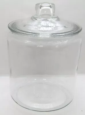 Vintage Large 2 Gallon Clear Glass Lidded Storage/Cookie Jar. • $45