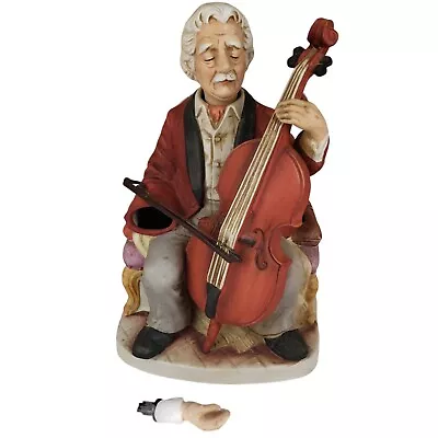 Waco Bisque Porcelain Melody In Motion  The Cellist  - For Parts Or Repair • $16.99