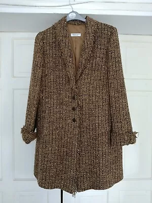 Caroline Charles Brown Wool Mix Jacket  Says Size 8 ( Fits 12-14) • £55