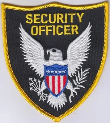 SECURITY OFFICER Embroidered Patches 3 3/4 X4 3/8  Iron-on • $7.98