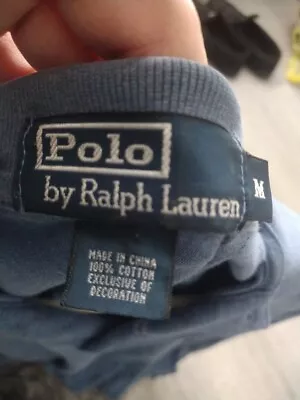 Polo By Ralph Lauren Medium Polo Shirt Mens Navy Blue Long Sleeve Cotton  • $9.95