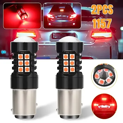 2x 1157 LED Strobe Flashing Brake/Stop Bulbs Tail Blinking Safety Warning Light • $11.48