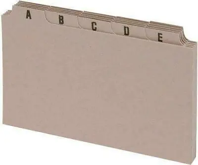 £3.29 • Buy A-Z Tab Guide Cards Set 5x3  127x76mm Buff Index Box Dividers Flash Record Card