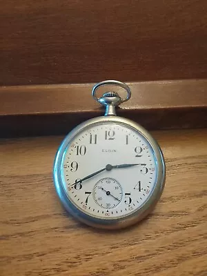 Vintage Elgin 7 Jewel Pocket Watch Running • $59.95