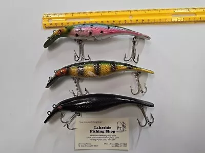 3 Vintage Drifter Tackle Co 7  The Believer Muskie Pike Trolling Fishing Lures • $22