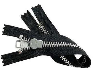 YKK #10 Aluminum Metal Closed End Zippers Extra Heavy Duty Color Black 6  - 36   • $9.99