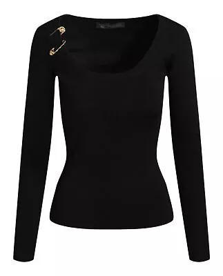 Versace Womens Safety Pin Long Sleeve Shirt • $350.99