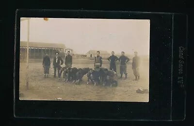 C. 1910 Real Photo Rppc Post Card Football Unmarked Beautiful Image Farm  • $40