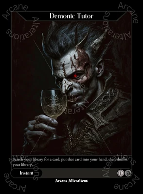 $6.99 • Buy Demonic Tutor - High Quality Altered Art Custom Cards