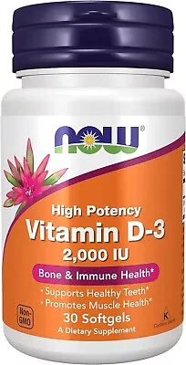 Supplements Vitamin D-3 2000 IU High Potency Structural Support 30 Softgel • $3.73