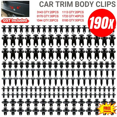 Fastener Car Trim Body Clips Kit Rivets Retainer Auto Panel Bumper Plastic NEW • $14.07