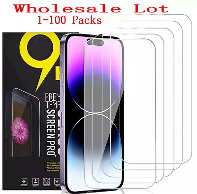 9H Tempered Glass Screen Protector For IPhone 14 13 12 11 Pro XR XS MAX Plus LOT • $39.95