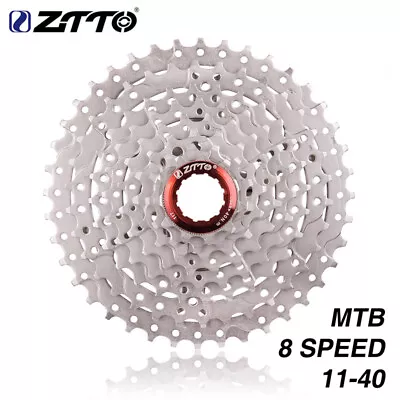 ZTTO Bicycle 8 Speed Cassette Freewheel 11-40T Steel MTB Mountain Bike Flywheel • $61.19