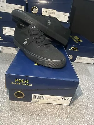 Mens Real Ralph Lauren Shoes Size 6 Black  • £40