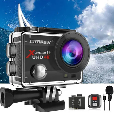 Campark 4K 20MP Action Camera EIS WiFi Sports Camera Remote Control Waterproof • $59