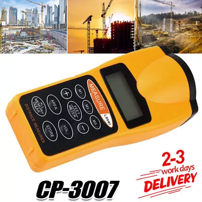 Max 60ft Electronic Digital Ultrasonic Laser Distance Measure LCD Measure Tape • £14.89
