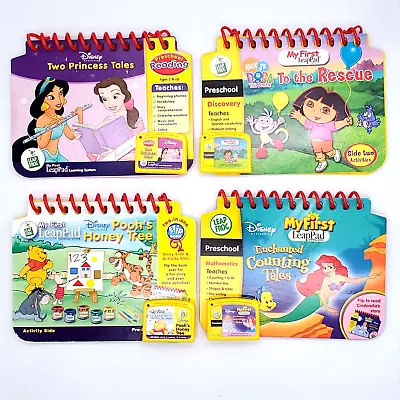 Leapfrog My First Leappad 7 Books 6 Cartridges - Princess Dora Pooh & Mermaid • $8.21
