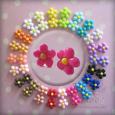 Colour POP Daisy Stud Earrings. Cute And Kitsch. Many Colours To Choose:-) • £1.29