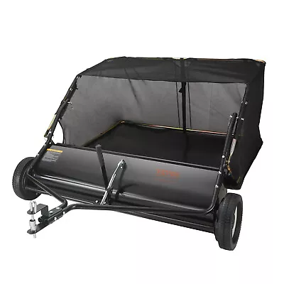 VEVOR Lawn Sweeper Tow Behind Leaf Yard Collector 42.5  25 Cu. Ft. Adjustable • $225.99