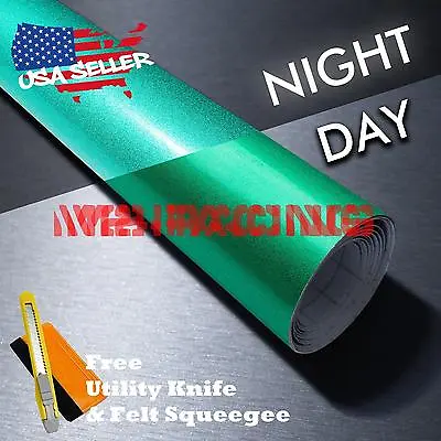 *Reflective Vinyl DIY Car Wrap Sticker Decal Graphic Sign Self Adhesive Film • $310.78