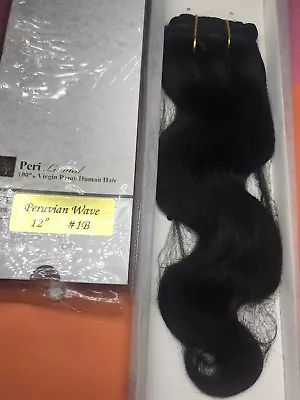 Peri Limited Weft_100% Virgin Remy Hair Weave_PERUVIAN_WAVE_12 _#1B • $93