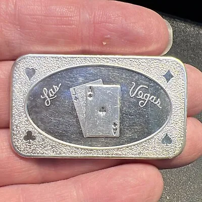 Art  Las Vegas Mother- Lode Mint Poker Card Guard Blackjack  1 Oz.999 Silver Bar • $49.95