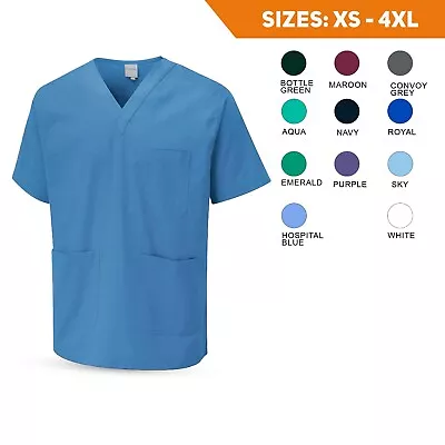 Uneek Women Men Medical Scrub Top Nurse Doctor Healthcare Work Unisex Uniform • £11.99