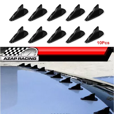 10Pcs Universal Vortex Generator PP EVO-Style Roof Shark Fins Spoiler Wing Kit • $9.99