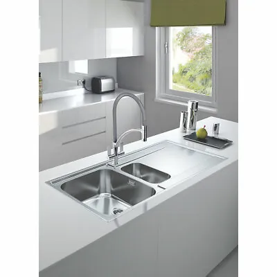£96.99 • Buy Franke Maris Slim Top 1.5 Bowl Stainless Steel Inset Kitchen Sink 1000 X 510mm (