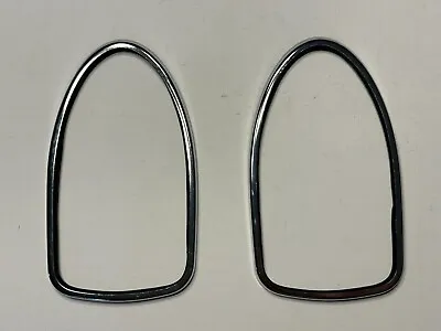 VW Volkswagen Bug Beetle PAIR Tail Light Chromed Trim Ring With Seal 1968 - 1970 • $38