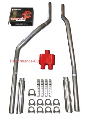 83-01 Chevrolet GMC S10 S15 Mandrel Bent Dual Exhaust W/ Cherry Bomb Extreme • $224.95