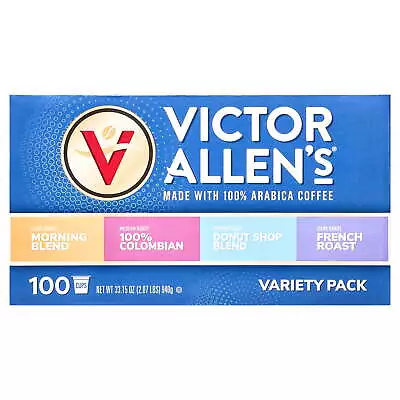 Victor Allen's Coffee Favorites Variety Single Serve K-Cup Coffee Pods 100Count • $37